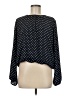Tommy Hilfiger 100% Polyester Polka Dots Black Blue Long Sleeve Blouse Size M - photo 1