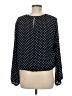 Tommy Hilfiger 100% Polyester Polka Dots Black Blue Long Sleeve Blouse Size M - photo 2