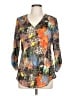 Assorted Brands 100% Polyester Orange 3/4 Sleeve Blouse Size L - photo 1