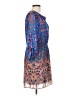 DR2 100% Polyester Paisley Blue Casual Dress Size L - photo 4