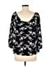 Ann Taylor Black 3/4 Sleeve Blouse Size L - photo 2