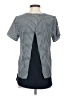 MICHAEL Michael Kors 100% Polyester Houndstooth Blue Short Sleeve Blouse Size S - photo 2