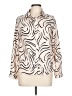 Unbranded Animal Print Ivory Pink Long Sleeve Blouse Size L (estimated) - photo 1
