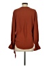 She + Sky 100% Polyester Brown Long Sleeve Blouse Size S - photo 2