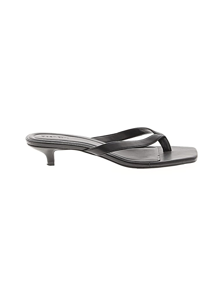 Pre-owned Open Edit Sandals In Black