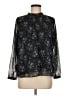 Ann Taylor LOFT Floral Black Long Sleeve Blouse Size M - photo 1