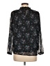 Ann Taylor LOFT Floral Black Long Sleeve Blouse Size M - photo 2
