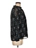 Ann Taylor LOFT Floral Black Long Sleeve Blouse Size M - photo 4