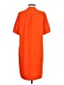 J.Crew 100% Polyester Solid Orange Casual Dress Size 2 - photo 2