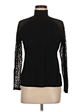 Haut August Silk Noir Manches Longues Fente Dos - Taille S - Occasion Excellent état