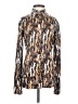 Nanushka Animal Print Gold Brown Long Sleeve Blouse Size XS - photo 1