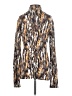 Nanushka Animal Print Gold Brown Long Sleeve Blouse Size XS - photo 2