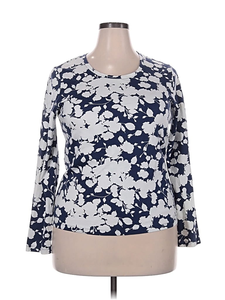 Pre-owned White Stag Long Sleeve Blouse In Blue