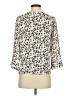 Ann Taylor LOFT 100% Polyester Animal Print Ivory 3/4 Sleeve Blouse Size XS - photo 2