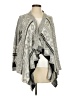 Pink Rose Gray Poncho Size S - photo 1