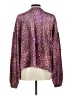Unbranded Animal Print Purple Long Sleeve Blouse Size L - photo 2