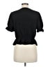 Topshop 100% Polyester Black Short Sleeve Blouse Size 6 - photo 2