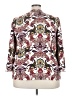 Chico's 100% Polyester Paisley Burgundy 3/4 Sleeve Blouse Size XXL (4) - photo 2