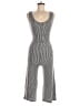 Caution to the Wind Solid Gray Jumpsuit Size M - photo 1