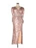 Mac Duggal 100% Polyester Silver Cocktail Dress Size 16 - photo 1