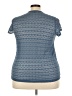 Torrid Jacquard Blue Short Sleeve Top Size 3X Plus (3) - photo 2