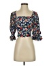 Sienna Sky 100% Polyester Floral Blue 3/4 Sleeve Blouse Size XS - photo 1