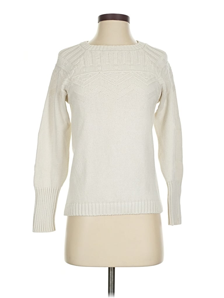 Pre-owned Amour Vert Pullover Sweater In White
