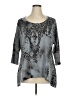 B.l.e.u. Gray 3/4 Sleeve T-Shirt Size 1X - photo 1