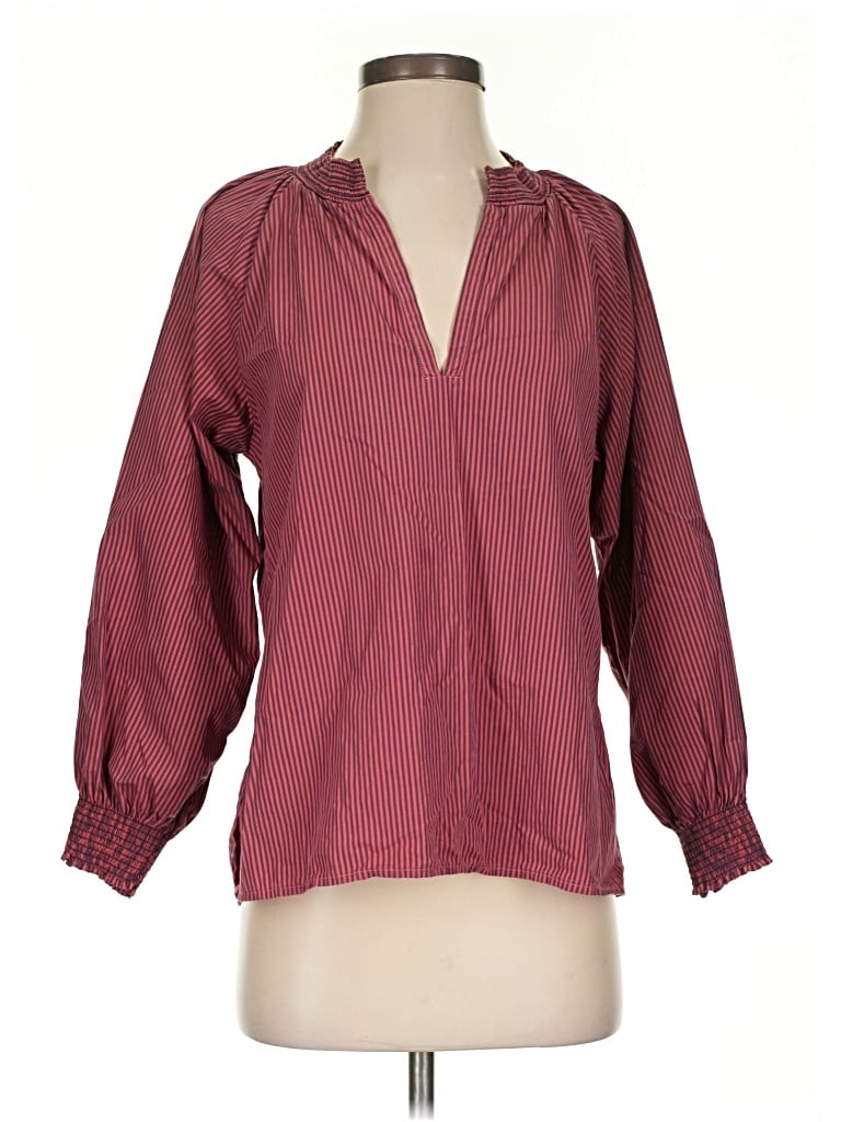 Pre-owned Nation Ltd 3/4 Sleeve Blouse In Burgundy