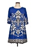Young Threads Graphic Blue Casual Dress Size L - photo 1