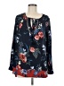 DR2 100% Polyester Blue Long Sleeve Blouse Size M - photo 1