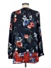DR2 100% Polyester Blue Long Sleeve Blouse Size M - photo 2