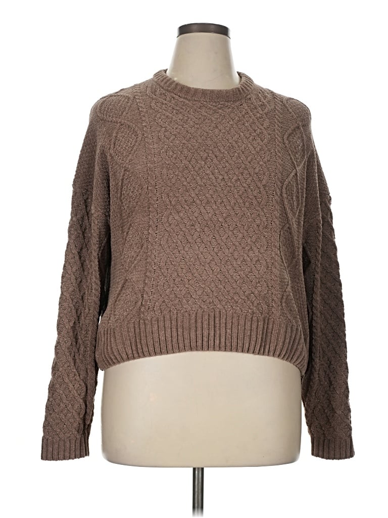 Pre-owned Pink Republic Pullover Sweater In Brown