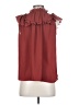 Max Studio 100% Polyester Burgundy Sleeveless Blouse Size XS - photo 2