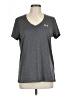 Under Armour 100% Polyester Solid Gray Active T-Shirt Size L - photo 1