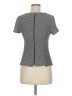 Nanette Lepore Silver Black Short Sleeve Top Size 6 - photo 2