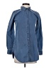 Garnet Hill Blue Long Sleeve Button-Down Shirt Size 0 - photo 1