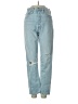 AGOLDE 100% Cotton Hearts Blue Jeans Size 23 waist - photo 1