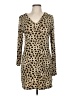 MICHAEL Michael Kors Animal Print Tan Casual Dress Size M - photo 1