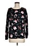 Holiday Time Print Black Pullover Sweater Size M - photo 1