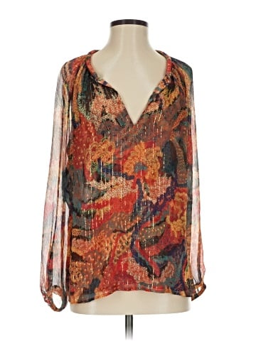 A.L.C. Long Sleeve Silk Top (view 1)