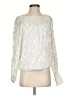 BCBGMAXAZRIA Ivory Long Sleeve Silk Top Size S - photo 1