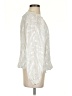 BCBGMAXAZRIA Ivory Long Sleeve Silk Top Size S - photo 4