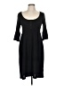 AGB 100% Acrylic Solid Black Casual Dress Size M - photo 1