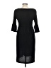 AGB 100% Acrylic Solid Black Casual Dress Size M - photo 2
