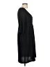 AGB 100% Acrylic Solid Black Casual Dress Size M - photo 4