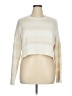 Happily Grey Stripes Ivory Pullover Sweater Size XL - photo 1