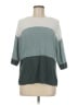 Matty M Color Block Teal Pullover Sweater Size M - photo 1