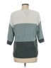 Matty M Color Block Teal Pullover Sweater Size M - photo 2