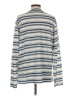 Theia Stripes Silver Blue Long Sleeve Top Size M - photo 2